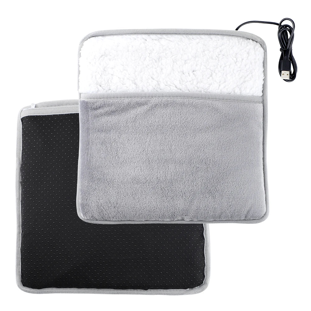 Chaussons Bouillotte USB – Chauffe-Pieds Doux & Lavables