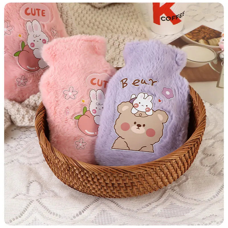 Bouillotte Bébé/Enfant – Housse Peluche Confort & Chaleur