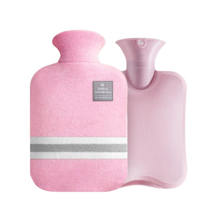 Bouillotte à Eau 1L/2L – Housse Douce, Parfaite pour l’Hiver