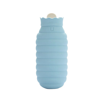 Bouillotte main 320ML – Portable & Réutilisable, Housse Silicone