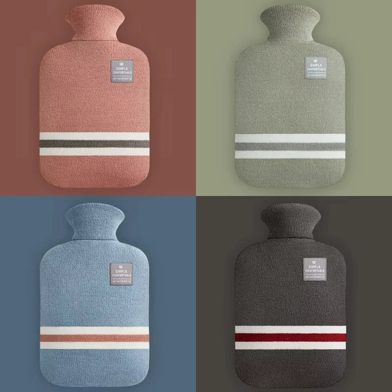 Bouillotte à Eau 1L/2L – Housse Douce, Parfaite pour l’Hiver