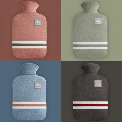 Bouillotte à Eau 1L/2L – Housse Douce, Parfaite pour l’Hiver