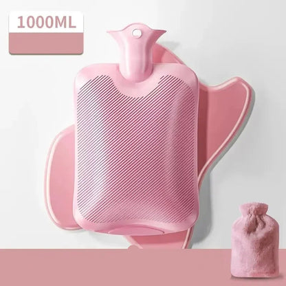 Bouillotte Dos 1L – Housse Peluche Douce, Idéale pour l’Hiver